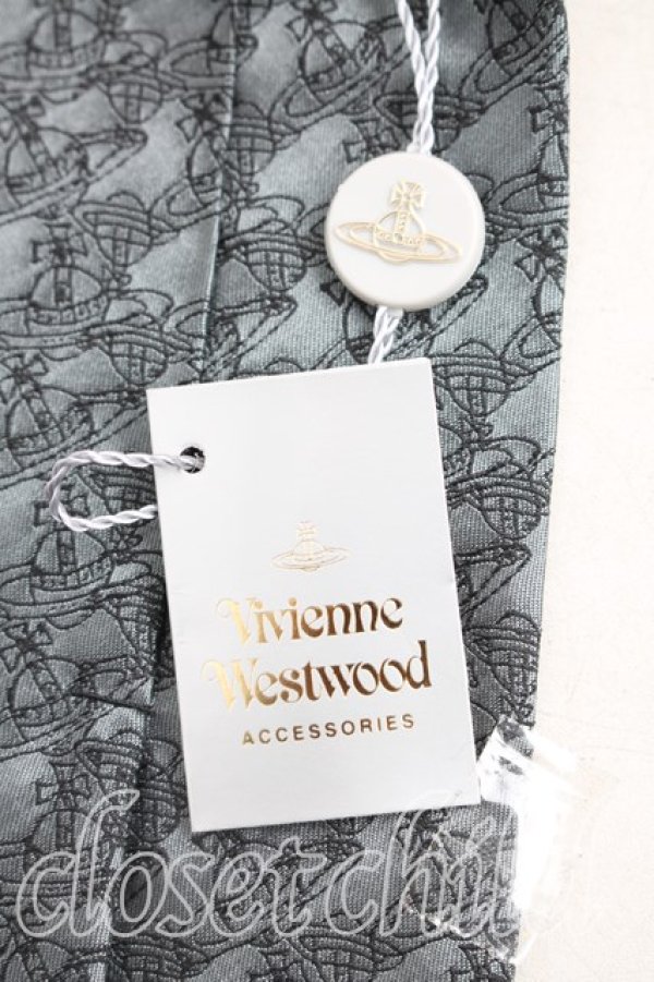 画像4: ヴィヴィアンウエストウッド 中古 / チェーンオーブネクタイ  灰  H-26-01-11-121-gd-OD-ZH (4)