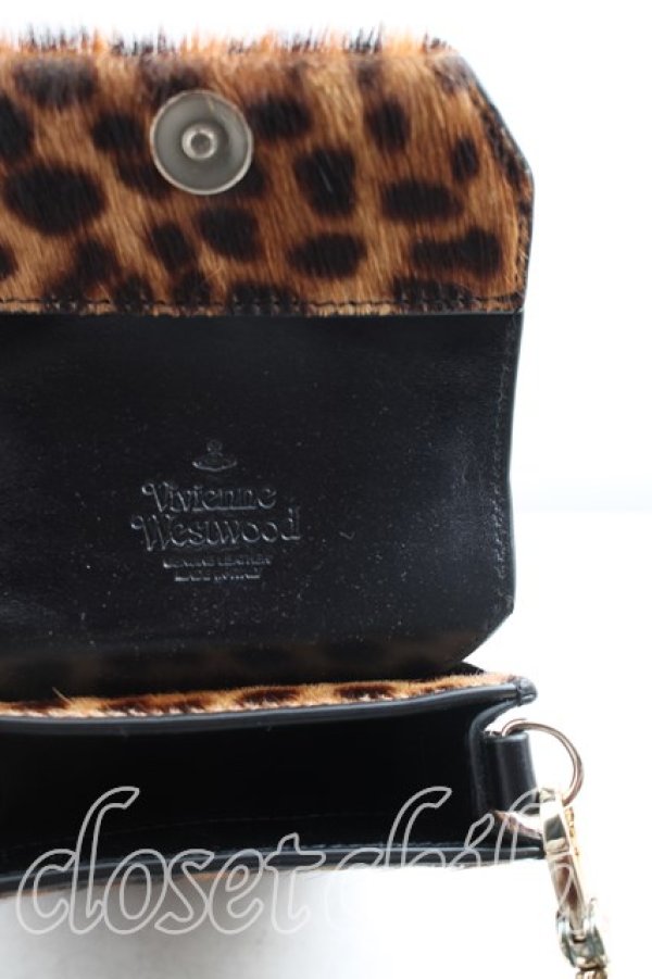 画像4: ヴィヴィアンウエストウッド 中古 / LEOPARD THIN LINE ORB PHONE BAG  茶  H-26-01-11-123-gd-IN-ZH (4)
