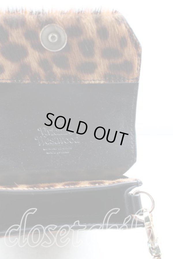 画像4: ヴィヴィアンウエストウッド 中古 / LEOPARD THIN LINE ORB PHONE BAG  茶  H-26-01-11-123-gd-IN-ZH (4)