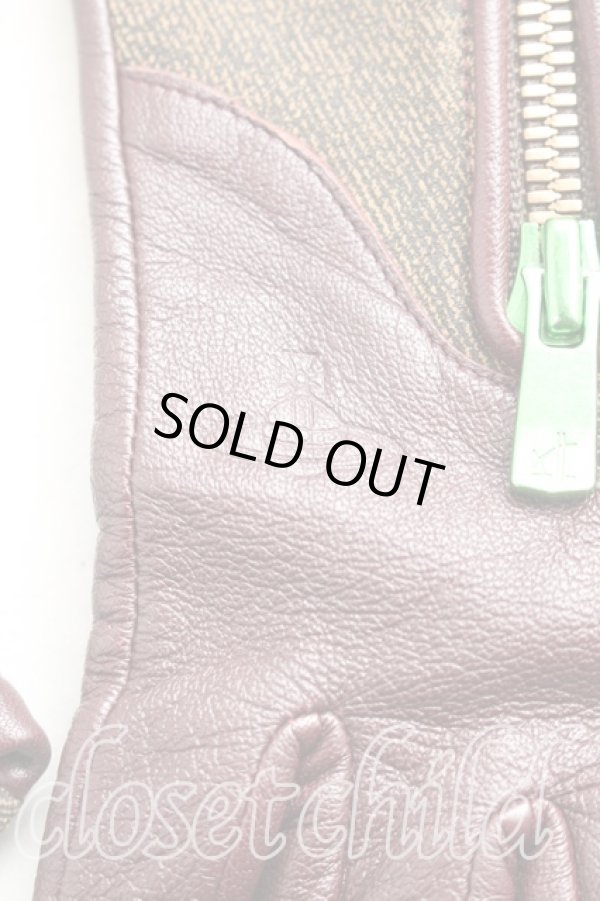 画像2: ヴィヴィアンウエストウッド 中古 / レザー手袋  茶  H-26-01-11-124-gd-OD-ZH (2)