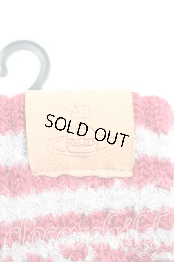 画像2: ヴィヴィアンウエストウッド 中古 / オーブ総柄ノーフィンガー手袋  ボルドー  H-26-01-11-143-gd-OD-ZH (2)