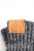 画像2: ヴィヴィアンウエストウッド 中古 / レザーパッチノーフィンガー手袋  灰  H-26-01-11-145-gd-OD-ZH (2)