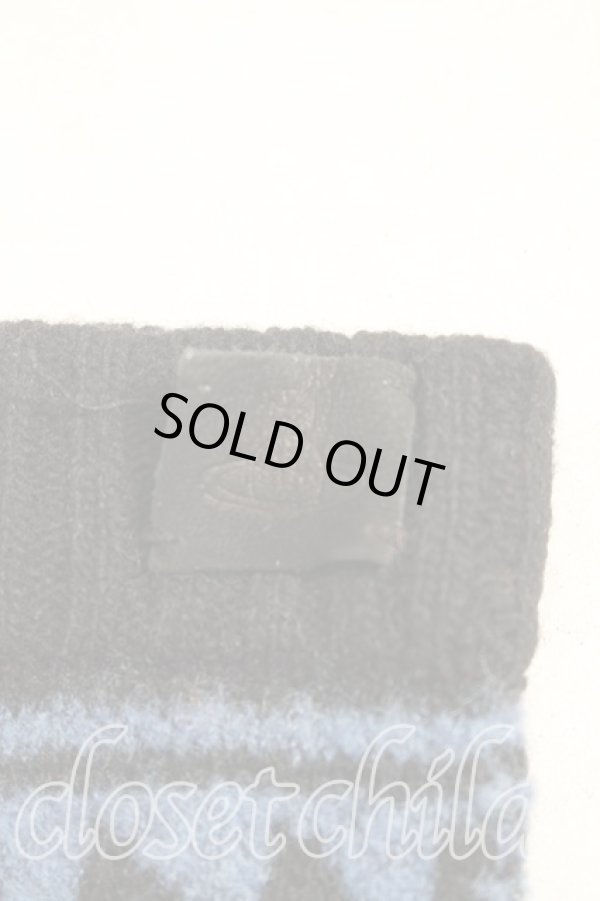 画像2: ヴィヴィアンウエストウッド 中古 / 幾何学柄アームカバー  青  H-26-01-11-147-gd-OD-ZH (2)