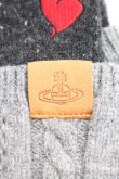 画像2: ヴィヴィアンウエストウッド 中古 / アシメハート刺繍2WAY手袋  灰  H-26-01-11-150-gd-IN-ZH (2)