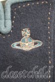 画像2: ヴィヴィアンウエストウッド 中古 / オーブ刺繍ステッチ手袋  紺  H-26-01-11-154-gd-IN-ZH (2)