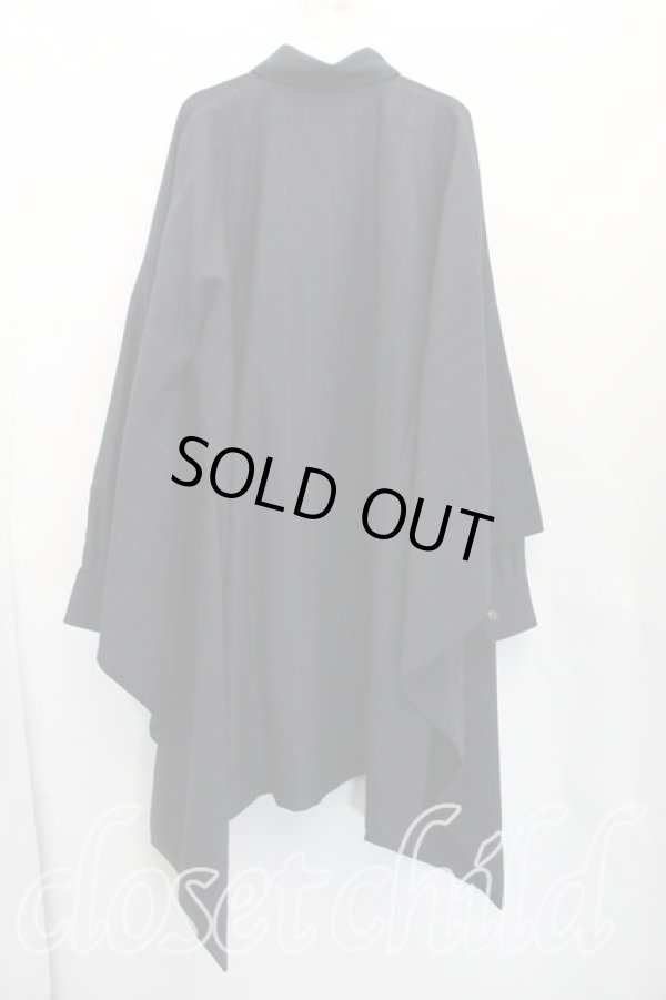 画像2: ヴィヴィアンウエストウッド MAN 中古 / ストライプBIGシャツ 00（ワンサイズ） 紺  H-26-01-18-020-bl-OD-ZH (2)