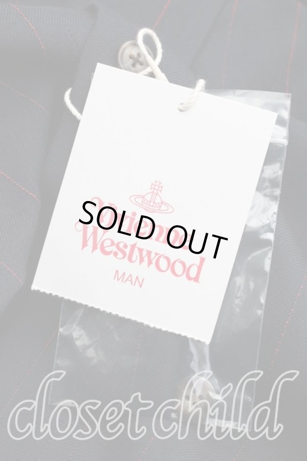 画像5: ヴィヴィアンウエストウッド MAN 中古 / ストライプBIGシャツ 00（ワンサイズ） 紺  H-26-01-18-020-bl-OD-ZH (5)