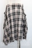 画像2: ヴィヴィアンウエストウッド 中古 / チェックイレギュラースカート 1（7号相当） ベージュｘ黒  H-26-01-18-023-sk-OD-ZH (2)