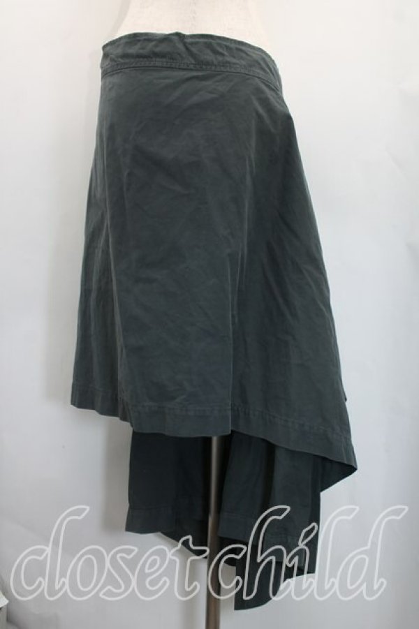 画像2: ANGLOMANIA 中古 / イレギュラースカート 42（11号相当） カーキ  H-26-01-18-024-sk-OD-ZH (2)