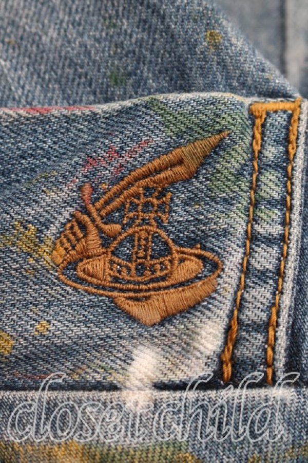 画像6: ANGLOMANIA 中古 / ペイントロングデニムスカート 36（S相当） インディゴ  H-26-01-18-025-sk-OD-ZH (6)