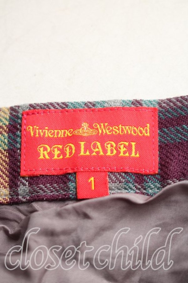 画像3: ヴィヴィアンウエストウッド 中古 / タータンチェックスカート 1（7号相当） 灰ｘ赤  H-26-01-18-027-sk-OD-ZH (3)