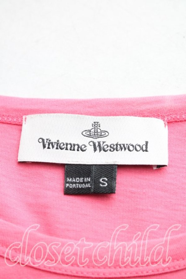 画像3: ヴィヴィアンウエストウッド 中古 / ハーレークインTシャツ S ピンク  H-26-01-18-031-ts-OD-ZH (3)