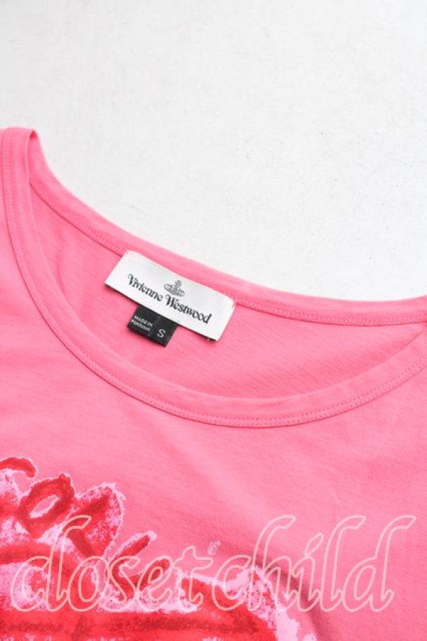 画像6: ヴィヴィアンウエストウッド 中古 / ハーレークインTシャツ S ピンク  H-26-01-18-031-ts-OD-ZH (6)