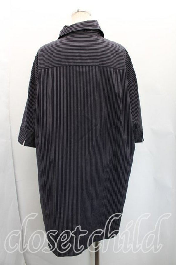 画像2: ヴィヴィアンウエストウッド 中古 / ストライプシャツワンピース 00（ワンサイズ） 灰ｘ黒  H-26-01-18-001-op-OD-ZH (2)