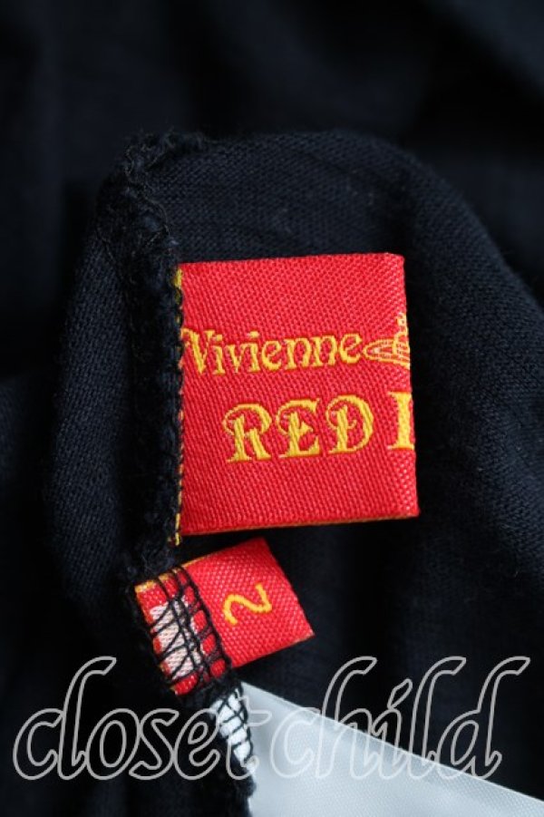 画像3: ヴィヴィアンウエストウッド 中古 / スカーフptカットソーワンピ 2（9号相当） 黒  H-26-01-18-004-op-OD-ZH (3)