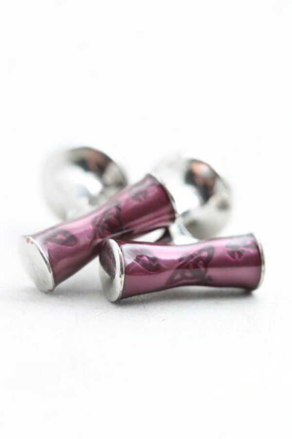 画像2: ヴィヴィアンウエストウッド 中古 / カフスボタン  シルバーｘ紫  H-26-01-18-041-ac-OD-ZH (2)