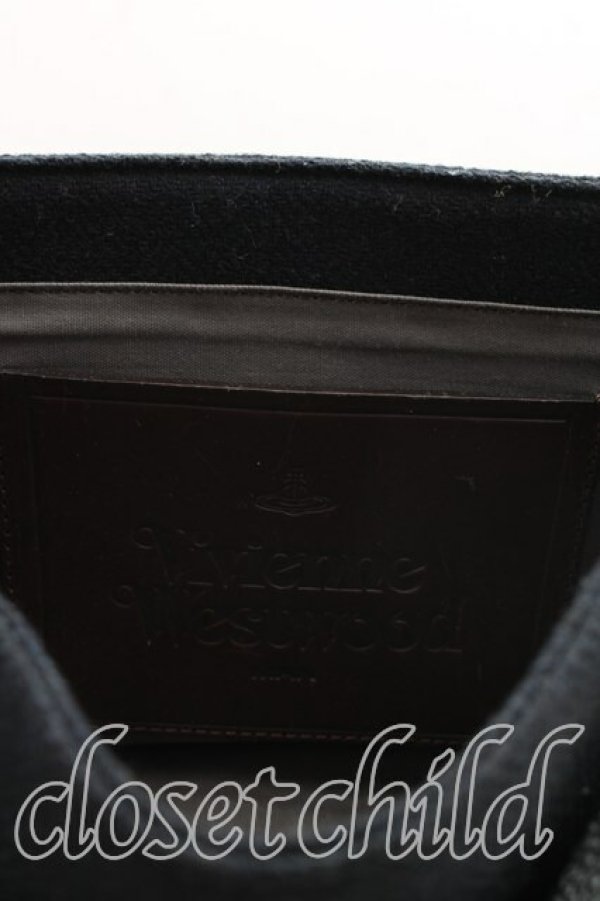 画像4: ヴィヴィアンウエストウッド MAN 中古 / ツイードカメラバッグ  黒  H-26-01-18-046-ba-OD-ZH (4)