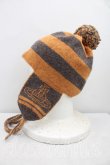 画像2: ヴィヴィアンウエストウッド 中古 / ボンボン付キ耳当テニット帽  茶  H-26-01-18-053-ha-OD-ZH (2)