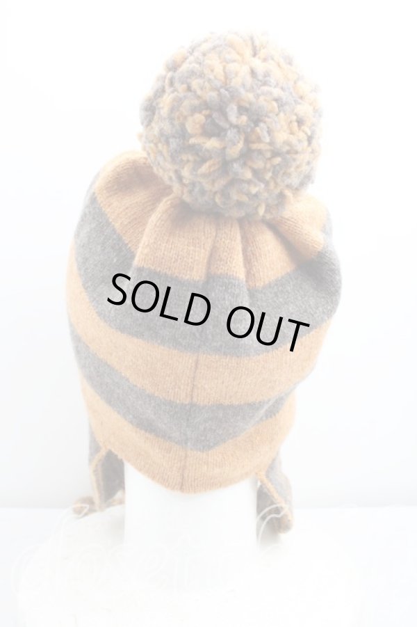 画像3: ヴィヴィアンウエストウッド 中古 / ボンボン付キ耳当テニット帽  茶  H-26-01-18-053-ha-OD-ZH (3)