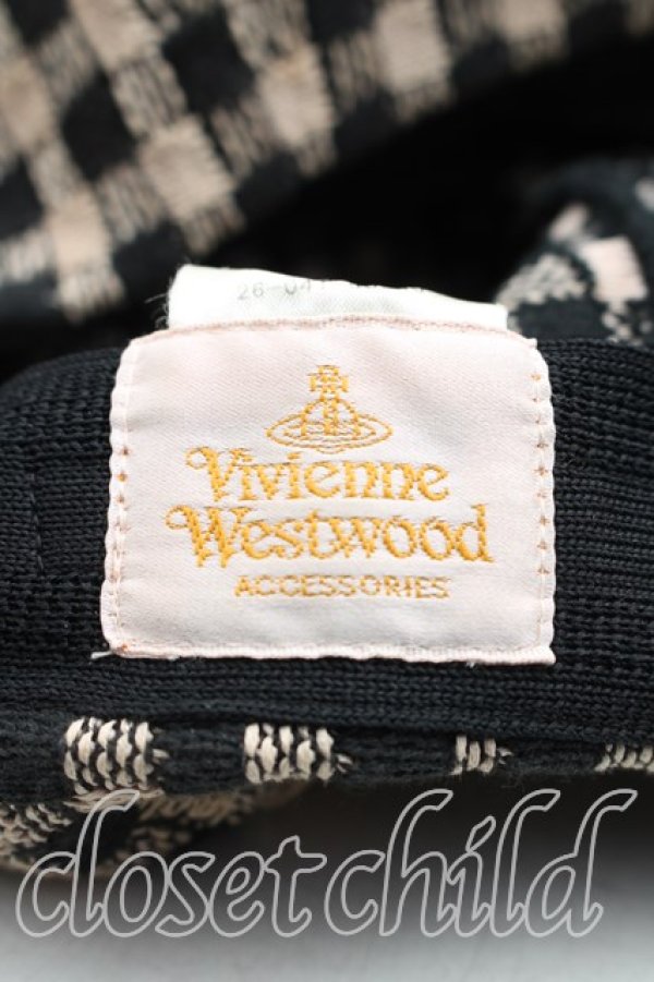 画像4: ヴィヴィアンウエストウッド 中古 / ステッチオーブベレー  黒ｘベージュ  H-26-01-18-056-ha-OD-ZH (4)