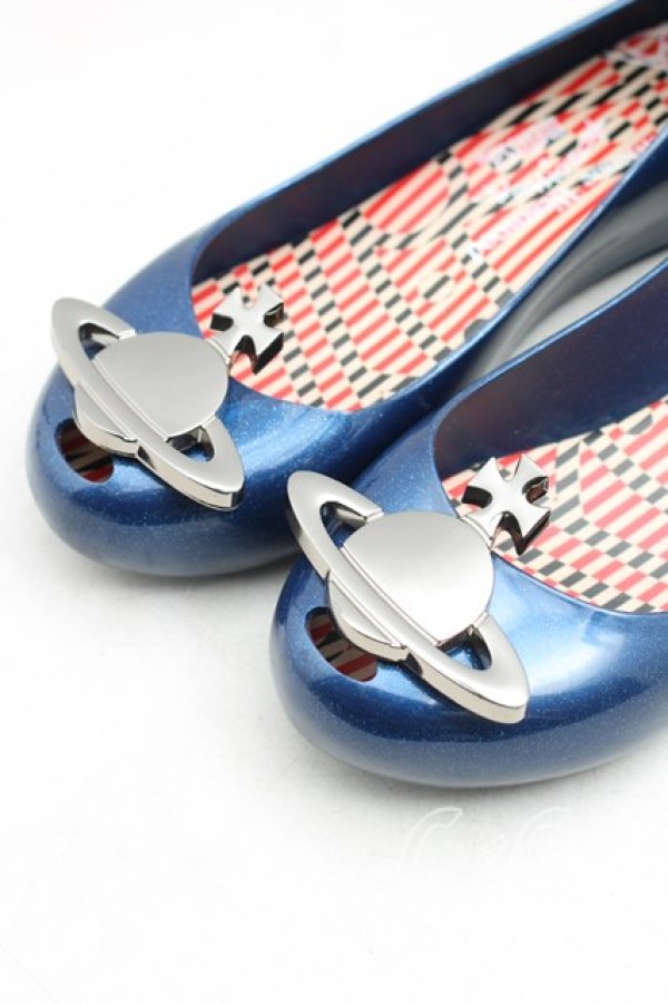 画像6: ヴィヴィアンウエストウッド×Melissa 中古 / フラットオーブシューズ EU37（23.5cm相当） 紺  H-26-01-18-062-sh-OD-ZH (6)