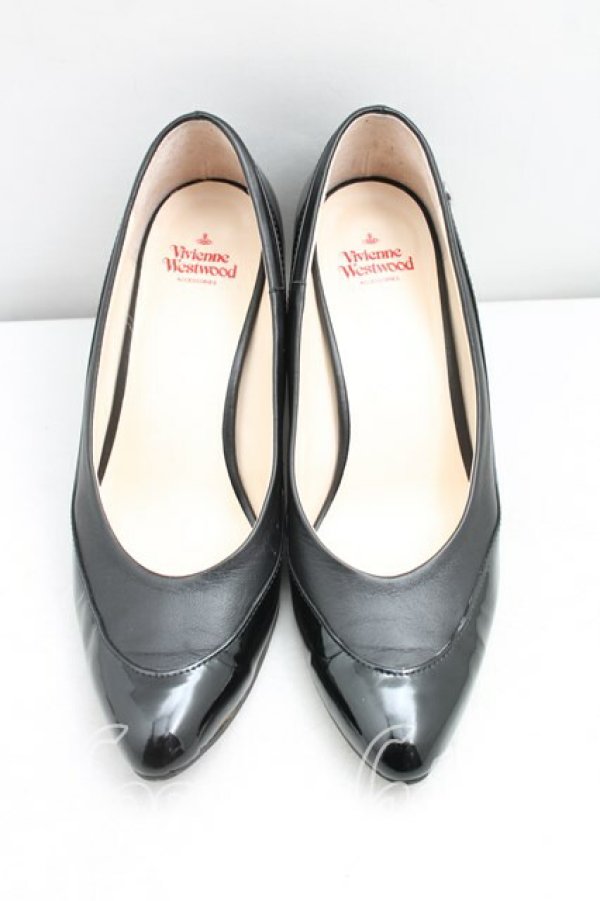 画像2: ヴィヴィアンウエストウッド 中古 / エナメルパンプス 36（23cm相当） 黒  H-26-01-18-063-sh-OD-ZH (2)