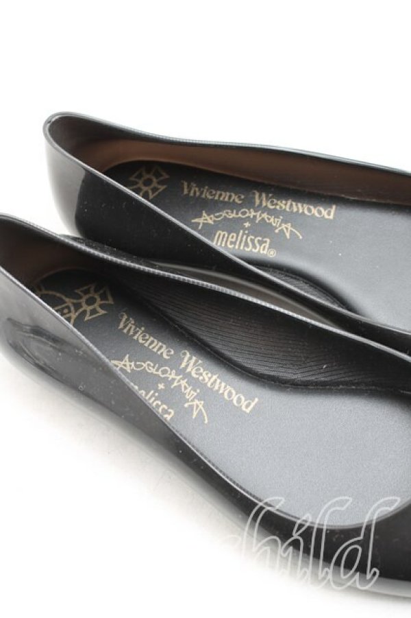 画像6: ヴィヴィアンウエストウッド×Melissa 中古 / SPACE LOVE ORBフラットシューズ EU37（23.5cm相当） 黒  H-26-01-18-070-sh-OD-ZH (6)