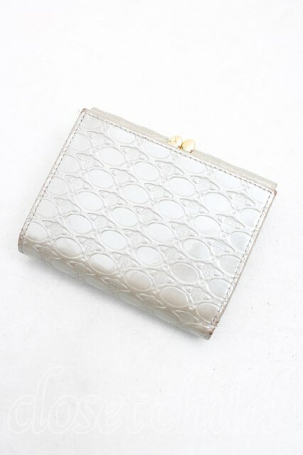 画像2: ヴィヴィアンウエストウッド 中古 / エンボスオーブ折リ財布  灰  H-26-01-18-073-wa-OD-ZH (2)