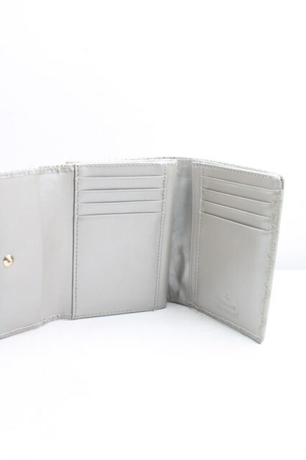画像3: ヴィヴィアンウエストウッド 中古 / エンボスオーブ折リ財布  灰  H-26-01-18-073-wa-OD-ZH (3)