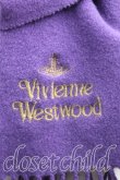 画像2: ヴィヴィアンウエストウッド 中古 / ロゴ刺繍マフラー  紫  H-26-01-18-077-gd-OD-ZH (2)
