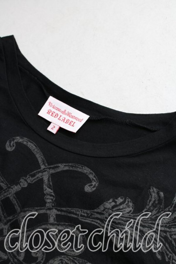 画像6: ヴィヴィアンウエストウッド 中古 / オーブptカットソーワンピ 2（9号相当） 黒  H-26-01-18-007-op-OD-ZH (6)