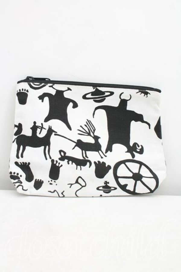 画像2: ヴィヴィアンウエストウッド 中古 / ケイブマンptポーチ  白  H-26-01-18-084-gd-OD-ZH (2)