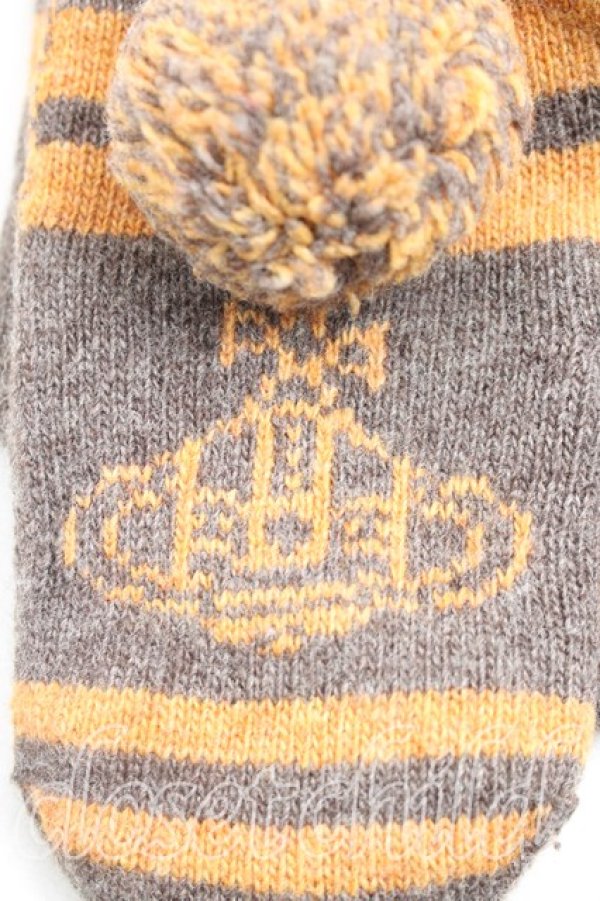 画像2: ヴィヴィアンウエストウッド 中古 / ボンボン付キ手袋  茶  H-26-01-18-090-gd-OD-ZH (2)