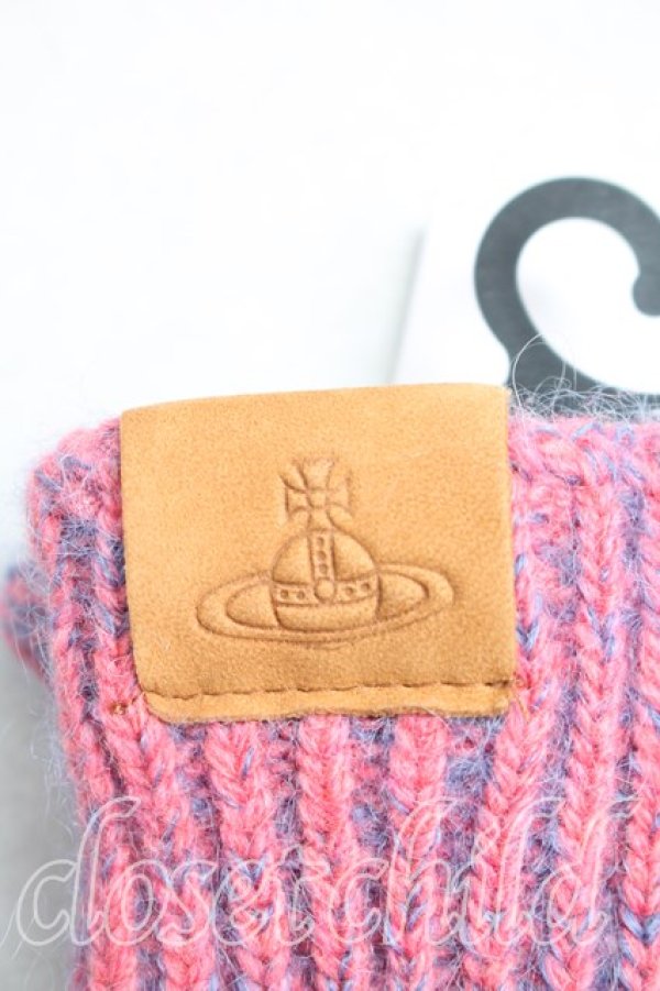 画像2: ヴィヴィアンウエストウッド 中古 / レザーパッチノーフィンガー手袋  ピンク  H-26-01-18-091-gd-OD-ZH (2)