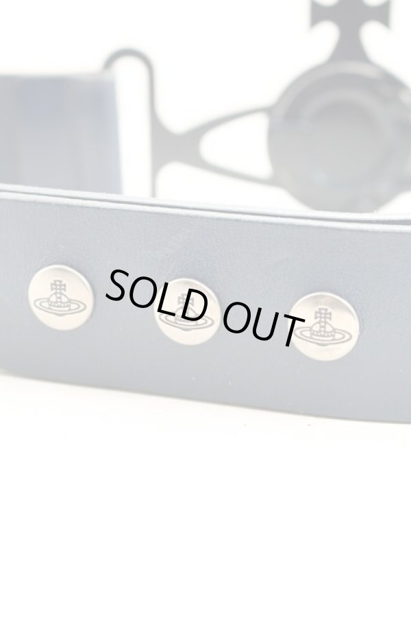 画像2: ヴィヴィアンウエストウッド 中古 / ユニオンバックルベルト  紺  H-26-01-18-095-gd-OD-ZH (2)