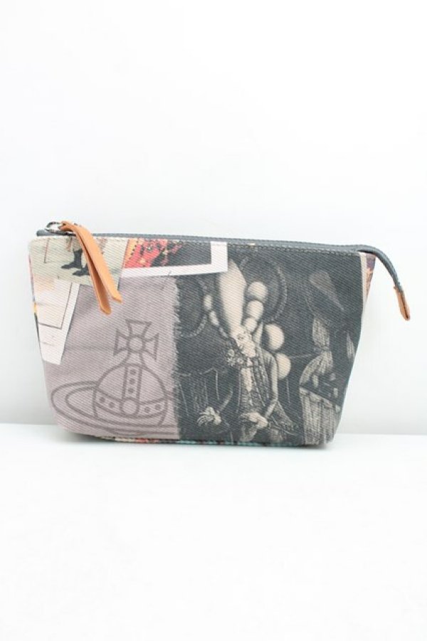 画像2: ヴィヴィアンウエストウッド 中古 / MOODBOARDポーチ  灰  H-26-01-18-096-gd-OD-ZH (2)