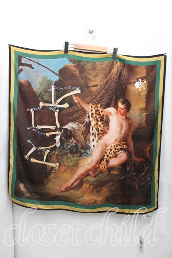 画像2: ヴィヴィアンウエストウッド 中古 / フィッシャーマンシルクスカーフ  マルチ  H-26-01-18-100-gd-OD-ZH (2)