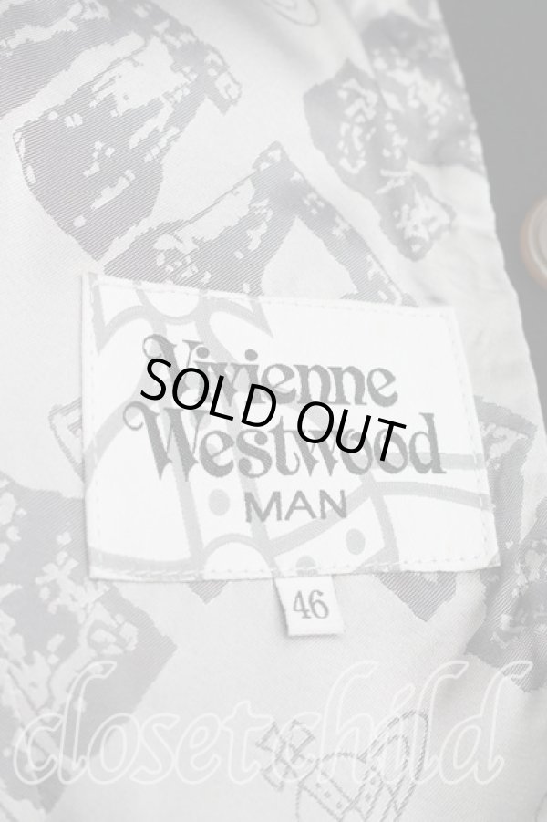 画像3: ヴィヴィアンウエストウッド MAN 中古 / チェスターコート 46（メンズM相当） 黒  H-26-01-18-014-co-OD-ZH (3)