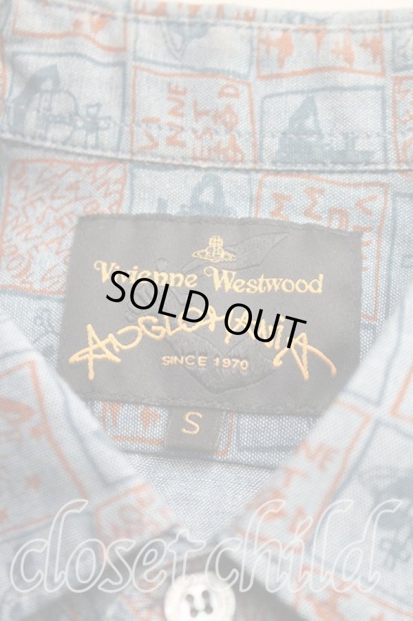 画像3: ANGLOMANIA 中古 / ロゴマニアシャツ S インディゴ  H-26-01-18-017-bl-OD-ZH (3)