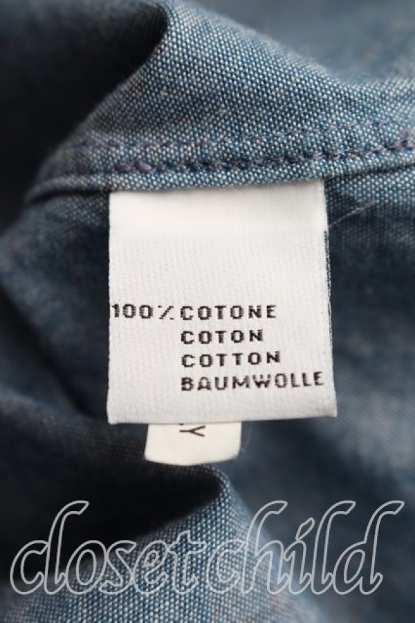 画像4: ANGLOMANIA 中古 / ロゴマニアシャツ S インディゴ  H-26-01-18-017-bl-OD-ZH (4)