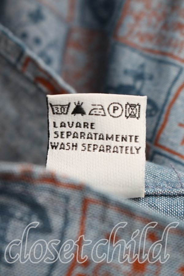 画像5: ANGLOMANIA 中古 / ロゴマニアシャツ S インディゴ  H-26-01-18-017-bl-OD-ZH (5)