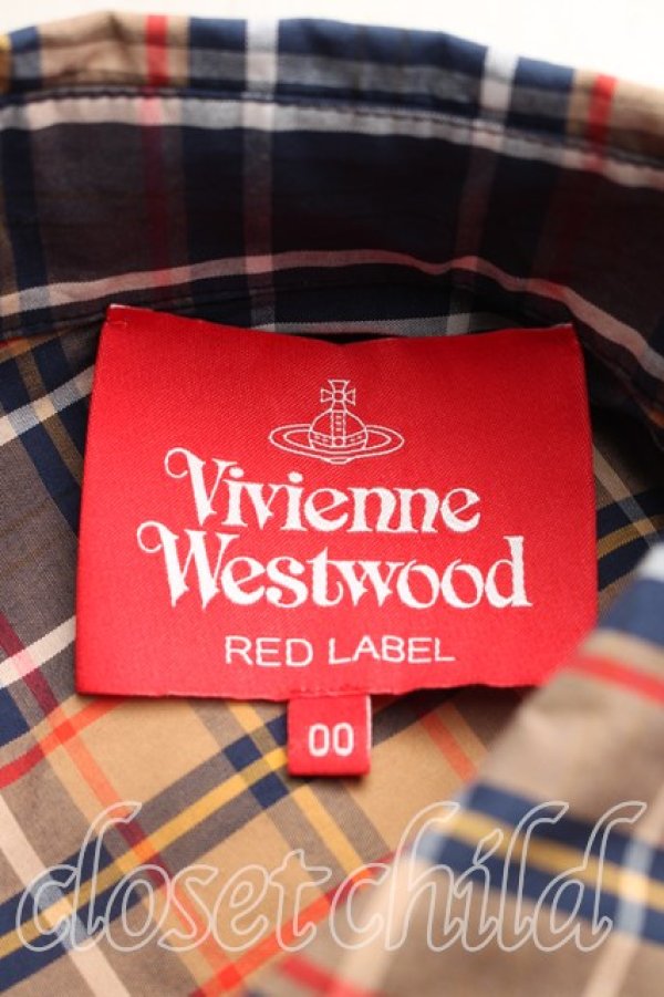 画像3: ヴィヴィアンウエストウッド 中古 / タータンチェックシャツワンピース 00（ワンサイズ） 茶  H-26-01-25-002-op-OD-ZH (3)