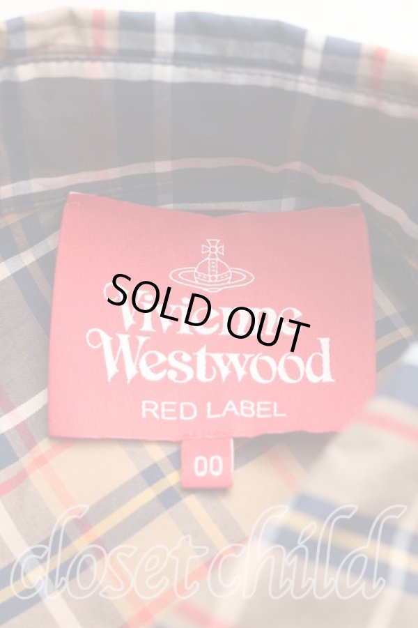 画像3: ヴィヴィアンウエストウッド 中古 / タータンチェックシャツワンピース 00（ワンサイズ） 茶  H-26-01-25-002-op-OD-ZH (3)