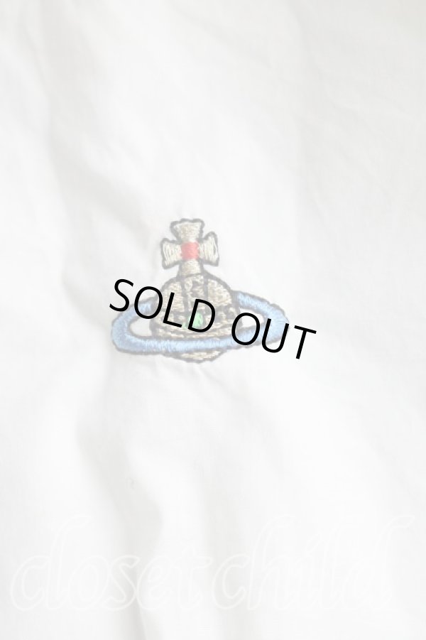 画像7: ヴィヴィアンウエストウッド 中古 / カラーオーブ刺繍レーストリムノースリーブシャツ 42(11号相当) 白  H-26-01-25-019-bl-IN-ZH (7)