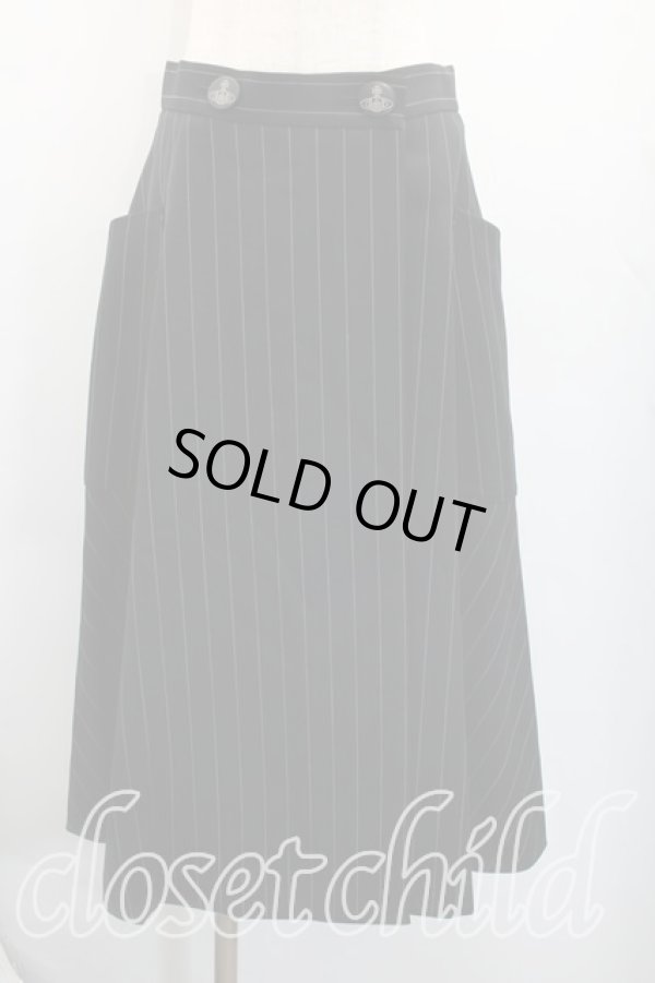 画像3: ヴィヴィアンウエストウッド 中古 / ピンストライプラブジャケットセットアップ 03（L相当） 黒  H-26-01-25-024-su-OD-ZH (3)