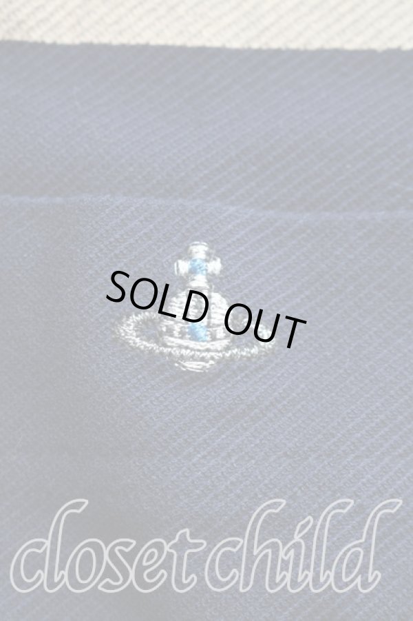 画像6: ヴィヴィアンウエストウッド MAN 中古 / ハンドドローチェックポロ 46(メンズM相当) 紺  H-26-01-25-027-to-IN-ZH (6)