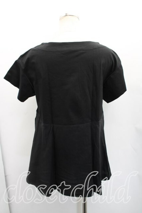 画像2: ヴィヴィアンウエストウッド 中古 / 単色オーブ刺繍切替フレアトップス 2(9号相当) 黒  H-26-01-25-032-to-IN-ZH (2)