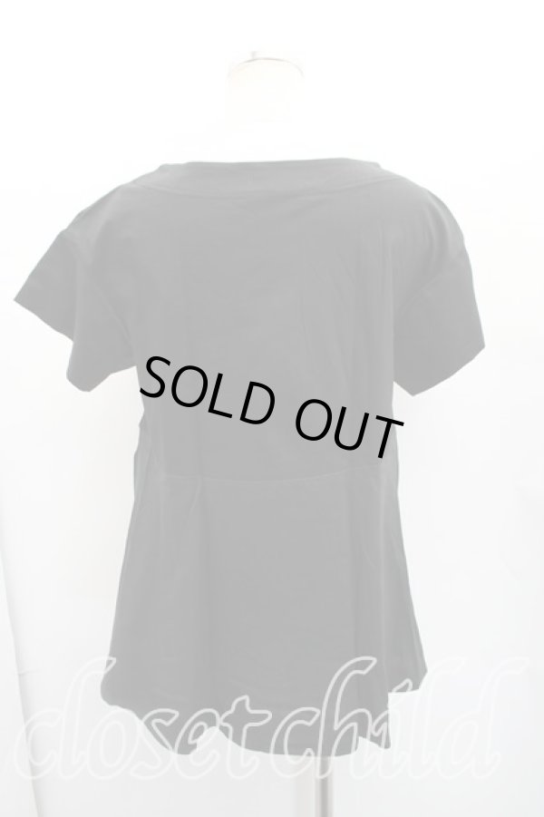 画像2: ヴィヴィアンウエストウッド 中古 / 単色オーブ刺繍切替フレアトップス 2(9号相当) 黒  H-26-01-25-032-to-IN-ZH (2)