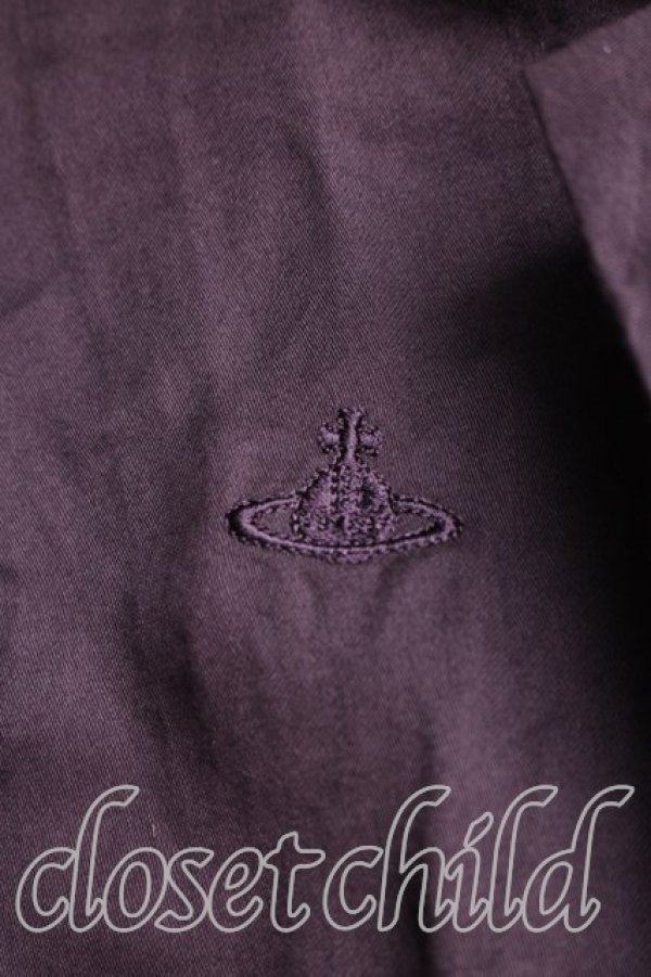 画像6: ヴィヴィアンウエストウッド 中古 / 単色オーブ刺繍半袖トップス 2（9号相当） 紫  H-26-01-25-033-to-IN-ZH (6)