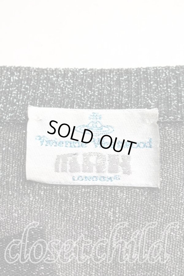 画像3: ヴィヴィアンウエストウッド MAN 中古 / ラメ折カーディガン 表記ナシ 黒  H-26-01-25-034-to-IN-ZH (3)